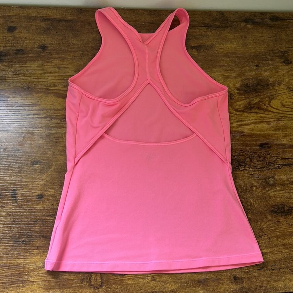 Pink Athleta Contemplation Cut-Out Racerback Tank Top - Picture 7 of 8